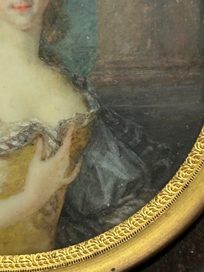 Miniature Portrait of a Woman from the Late 18th Century
