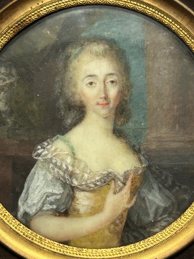 Miniature Portrait of a Woman from the Late 18th Century
