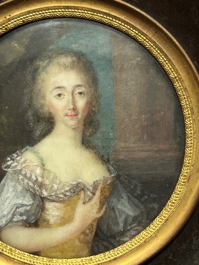 Miniature Portrait of a Woman from the Late 18th Century