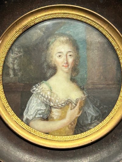 Miniature Portrait of a Woman from the Late 18th Century