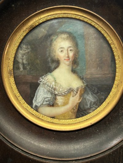 Miniature Portrait of a Woman from the Late 18th Century