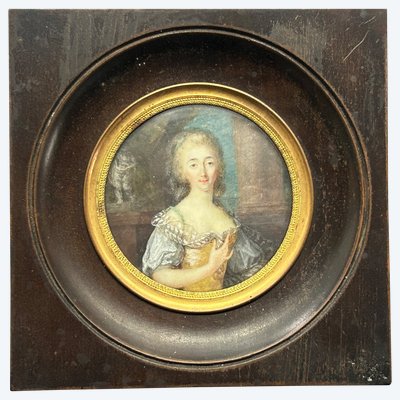Miniature Portrait of a Woman from the Late 18th Century
