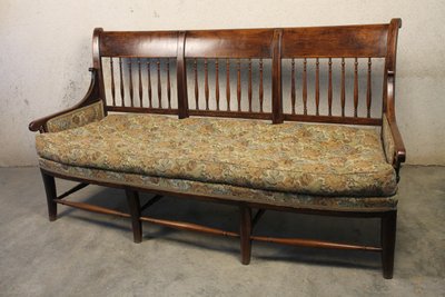 Radassier - Provençal bench in fruit wood from the 18th century Directoire period