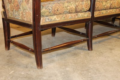 Radassier - Provençal bench in fruit wood from the 18th century Directoire period