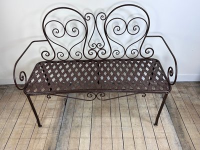 Banc ancien en fer forgé