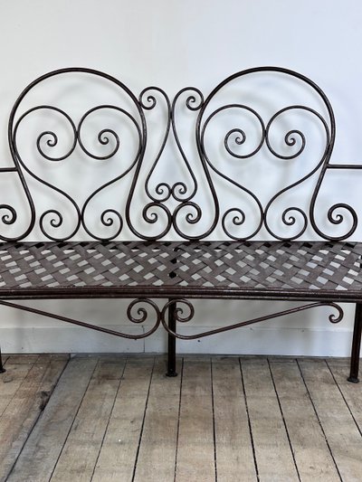 Banc ancien en fer forgé
