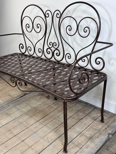 Banc ancien en fer forgé