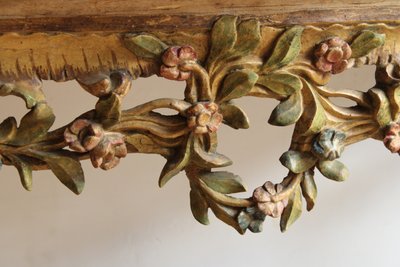 Consolle italiana in legno intagliato e dipinto, Italia XVIII secolo