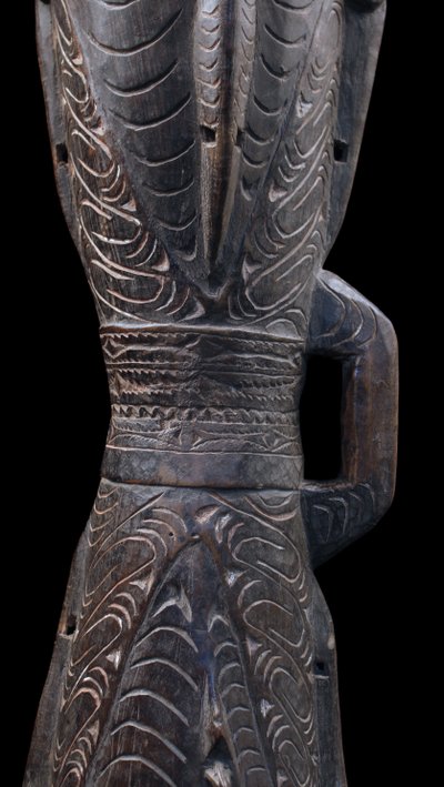 Tambour à main, Instrument Traditionnel, Art Océanien, Art Tribal, Papouasie Nouvelle Guinée, Kundu
