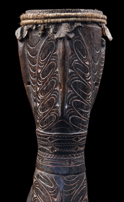 Tambour à main, Instrument Traditionnel, Art Océanien, Art Tribal, Papouasie Nouvelle Guinée, Kundu