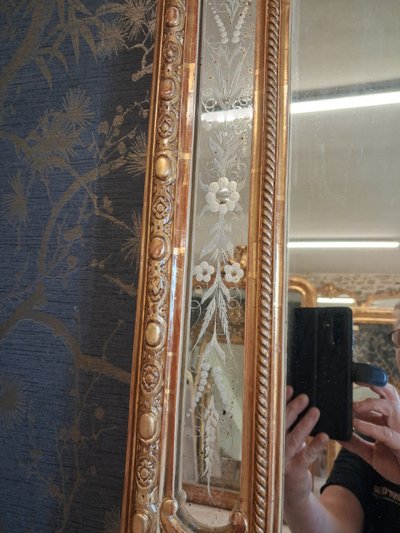 19th century mirror 160 x 92