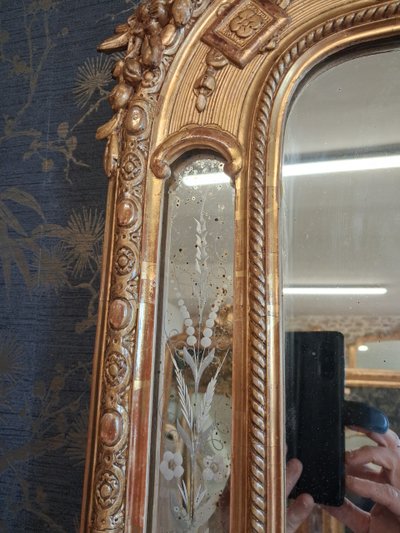 19th century mirror 160 x 92