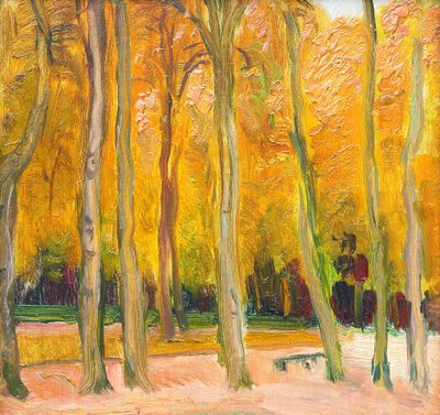 Maurice de Lambert 1873-1953 Versailles, the park in Autumn, landscape, painting, circa 1920