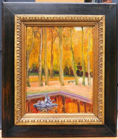 Maurice de Lambert 1873-1953 Versailles, the park in Autumn, landscape, painting, circa 1920