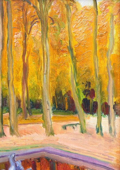 Maurice de Lambert 1873-1953 Versailles, the park in Autumn, landscape, painting, circa 1920
