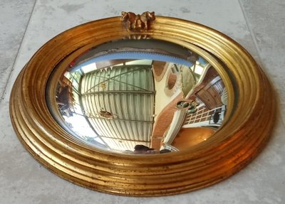 Ancien miroir oeil de sorcière 