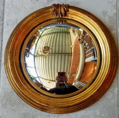 Ancien miroir oeil de sorcière 