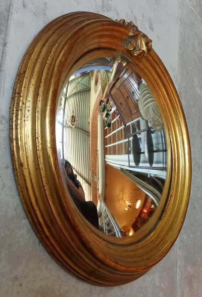 Ancien miroir oeil de sorcière 