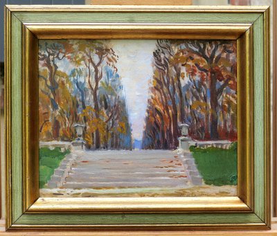 Maurice de Lambert 1873-1953 Paris, Jardin du Luxembourg, Gemälde, um 1920, Landschaft