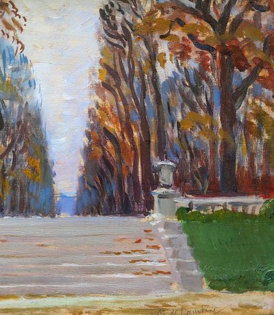 Maurice de Lambert 1873-1953 Paris, Jardin du Luxembourg, Gemälde, um 1920, Landschaft