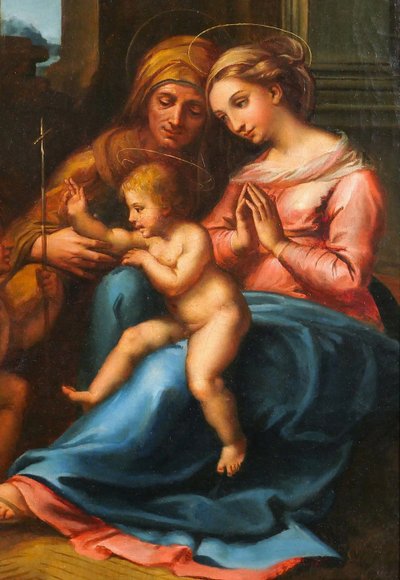 Scuola italiana XIX secolo da Raffaello 1516 La Madonna del Divino Amore, dipinto di Raffaello Sanzio