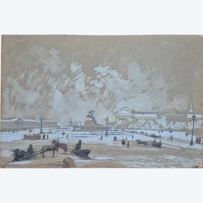 Auguste Allegro, Liegend auf dem Sankt Petersburger Platz