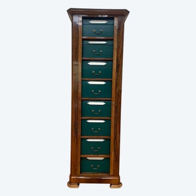 Cartonnier nell'era di noce Louis Philippe restaurata