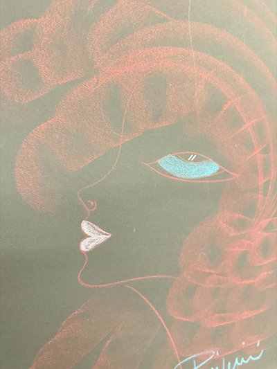 Quadro anni '60 Novella Parigini, arte moderna, 73x53 cm
