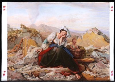 Amélie LEDUC, da Louis Léopold ROBERT, Il giorno dopo il terremoto, porcellana