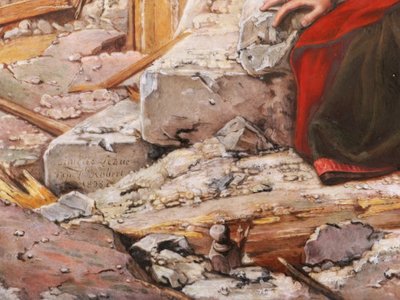 Amélie LEDUC, da Louis Léopold ROBERT, Il giorno dopo il terremoto, porcellana