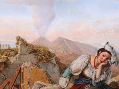 Amélie LEDUC, da Louis Léopold ROBERT, Il giorno dopo il terremoto, porcellana