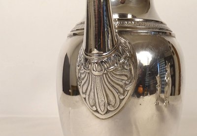 Service à Café Empire Verseuse Cafetière Argent Massif Minerve 1969gr XIXè