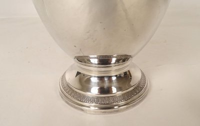 Service à Café Empire Verseuse Cafetière Argent Massif Minerve 1969gr XIXè