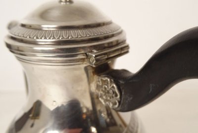 Service à Café Empire Verseuse Cafetière Argent Massif Minerve 1969gr XIXè
