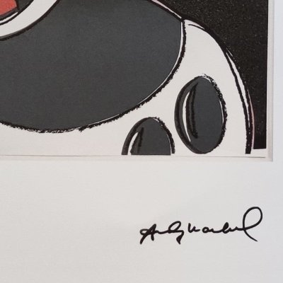 1980s Gorgeous Andy Warhol "Mickey Mouse" Limited Edition Lithograph by Leo Castelli