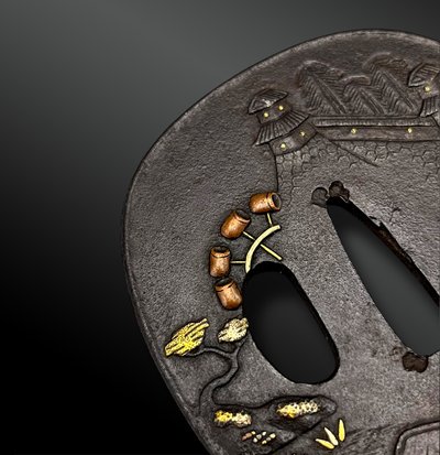 TSUBA Naga Maru Gata - Giappone - Periodo Edo (1603-1868)