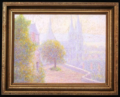 Jules CONTANT, Veduta di Blois con la chiesa di Saint-Nicolas du Foix