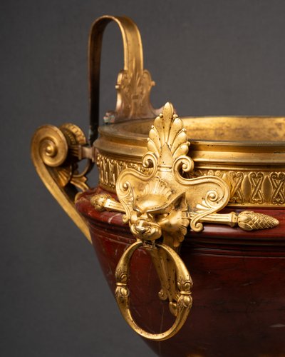 Red Marble Cup, Gilt Bronze Mount, 19th Century