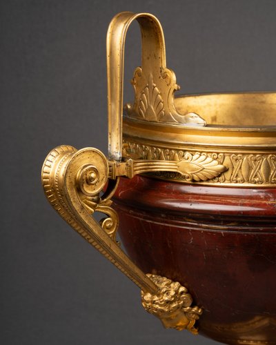 Red Marble Cup, Gilt Bronze Mount, 19th Century