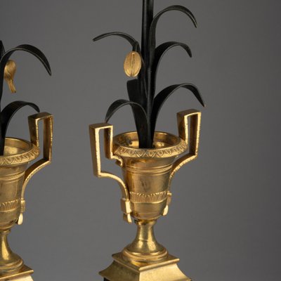 Pair of "Return from Egypt" Candlesticks, First Empire Period