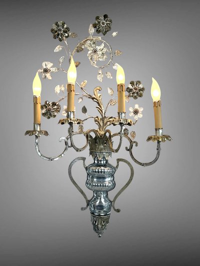 LARGE WALL LIGHT BY "BANCI FIRENZE ITALY DESIGN REGENGE" FROM THE 60S