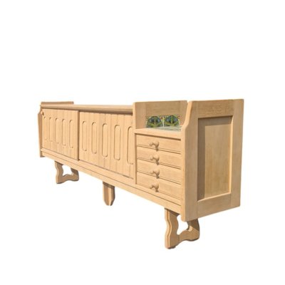 Simon sideboard in light oak, Guillerme and Chambron