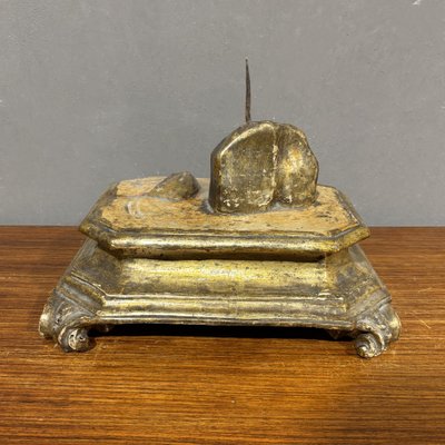 Scultura lignea XVIII secolo Gesù Bambino Benedicente