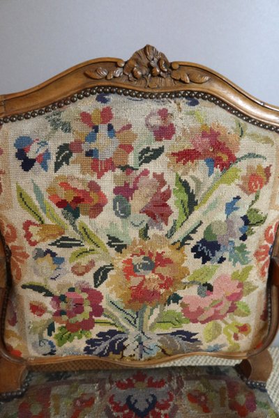 Pair of Louis XV armchairs, 18th century