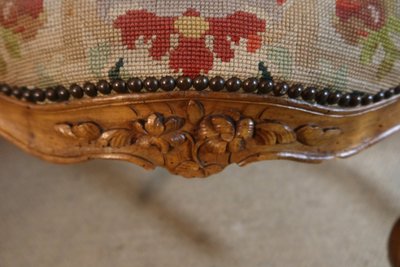 Pair of Louis XV armchairs, 18th century