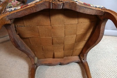 Pair of Louis XV armchairs, 18th century