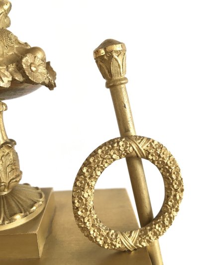 19th century gilt and patinated bronze clock, Restoration period