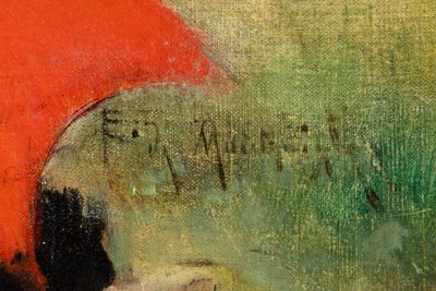 The Red Parasol, Oil on canvas by Edgard de St-Pierre De Montzaigle (1867–1930)
