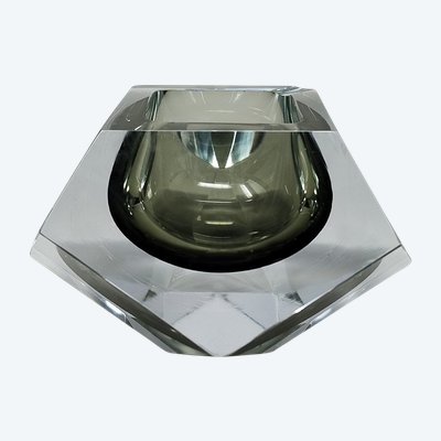 1960s Astonishing Large Grey Ashtray or Catch-All By Flavio Poli for Seguso