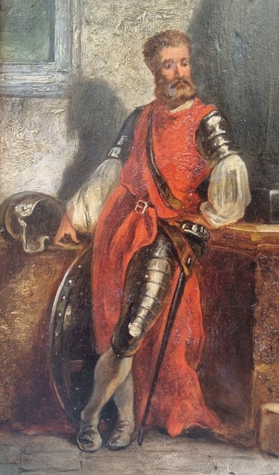 Ernest MESSONIER (Entourage von) - Porträt eines Soldaten in Rüstung 